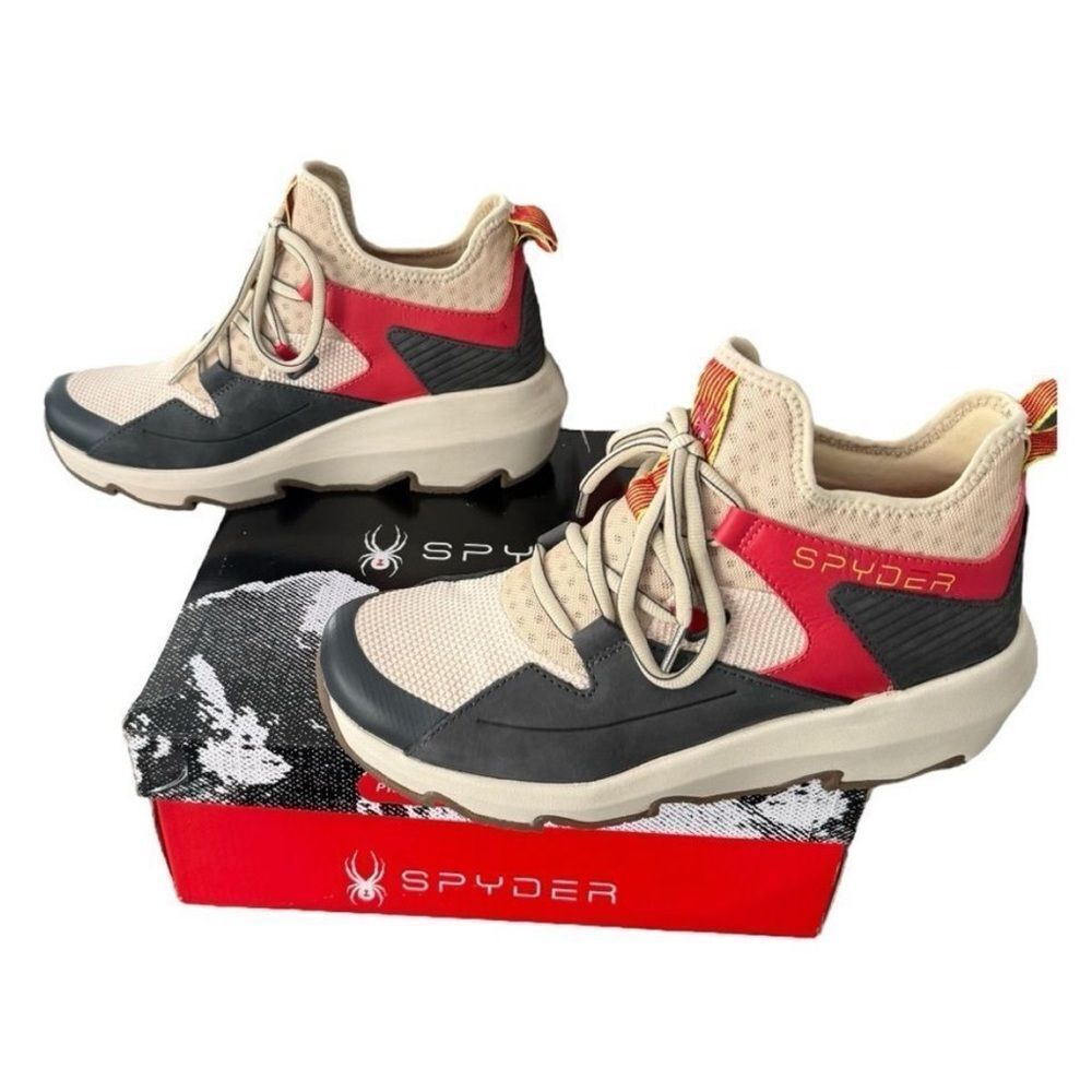 Spyder Cadence Women’s Sneakers Sand Beige Red Trail Athleisure Size 9.5 NWT